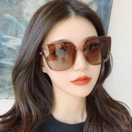 ZUIDID Big Frame rice nail sun glasses Women Brand Designer Fashion Square Sunglasses Female Vintage Champagne Eyewear uv400