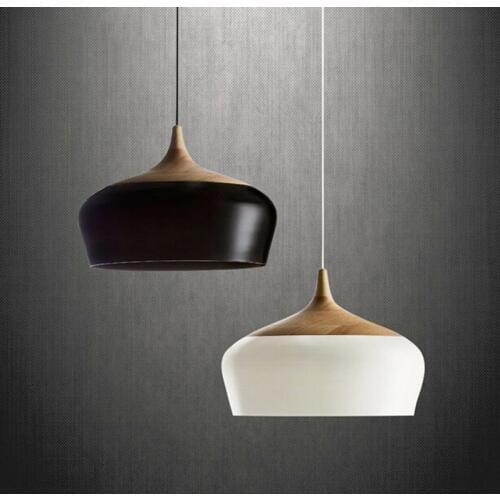 Modern Simple solid wood chandelier European modern lighting single head bedroom restaurant bar creative nut chandelier