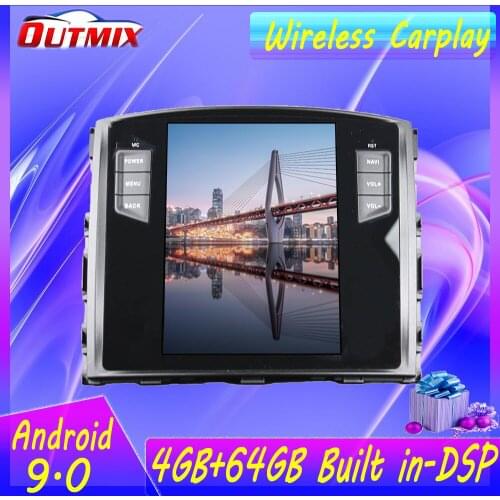 Tesla Style Android9.0 PX6 For MITSUBISHI Pajero V97 2006-2012 stereo receiver Car radio car GPS navigator DVD Multimedia Player