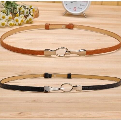 Cowskin Thin Belts For Women Pin Patent Genuine Leather Gift For dress BL333