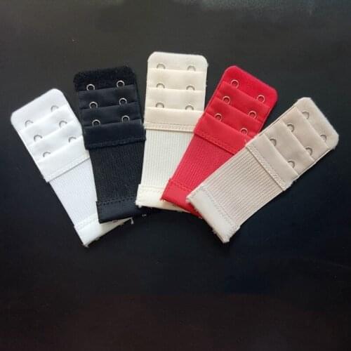 Bra Extender Elastic Three Rows of Two Buckle for Women Hook Clip Expander Adjustable Black Belt Womens Intimates Accessories