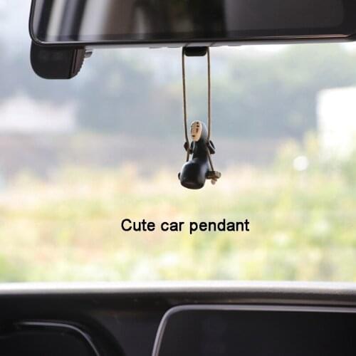 Car decoration pendant cartoon anime cute faceless man car accessories indoor rearview mirror decoration pendant