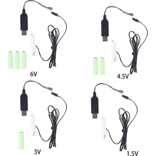AA to 4AA Battery Eliminator USB Power Supply Replace 1-4pcs1.5V AA Batteries for Clock Toys Holiday Lights Fan LED