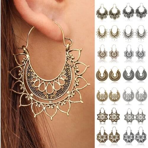 Vintage Women Fashion Drop Earrings Simple Sunflower Charming Dangle Earrings