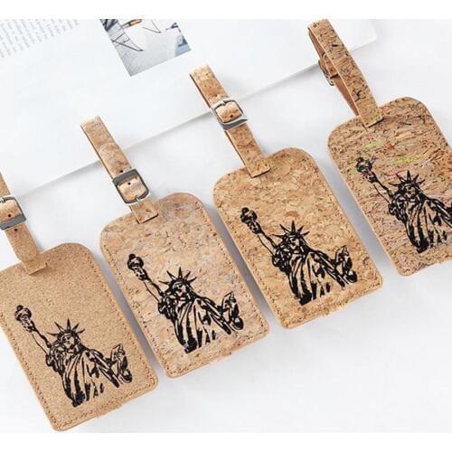 Zoukane 2 pcs/lot Statue of Liberty Leather Luggage Tag Suitcase Label Bag Handbag Travel Accessories Name ID Address Tags LT05