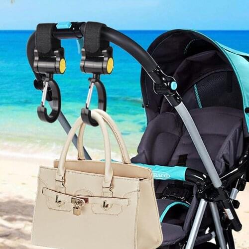 2 Pcs/Set Baby Stroller Accesories Hook Universal Stroller Organizer Shopping Hooks 360 Rotatable Baby Car Buggy Pram Hooks