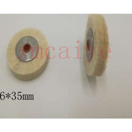 8 piece Komori Roland white high quality soft hair iron core brush, brush wheel for printing machine,size 35*6