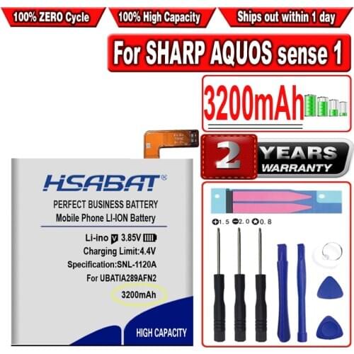 HSABAT 3200mAh UBATIA289AFN2 Battery for SHARP AQUOS sense 1ICP5/63/62