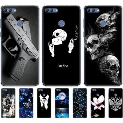 Cover phone case for huawei P smart 2018 Enjoy 7S soft tpu silicon back cover 360 full protective printing transparent coque