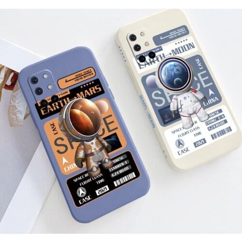 Moon Exploration Phone Case For Oneplus 8t 9 9pro 9r pro Liquid Silicone Cover