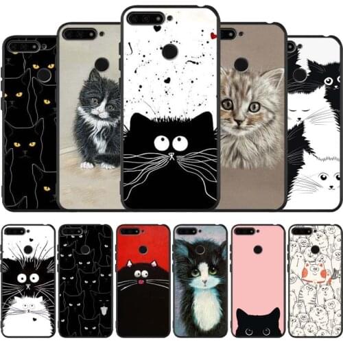 Kim Haskins Cat black Silicone Phone Case For honor 30 20 Pro 8 8X 9 10 20 Lite Mate 10 20 30 Lite Pro cover