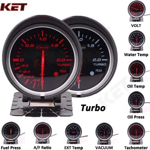 Defi BF 60mm Smoke Lens Auto Gauge Volt Water Temp Oil Temp Oil Press Rpm Turbo Boost Ext Temp Air fuel Ratio Auto Gauge Meter