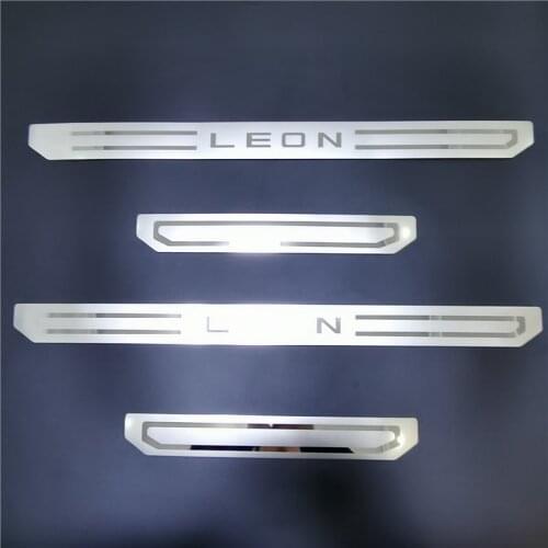 For SEAT LEON ST SC FR 2010-2018 2019 2020 Door Sill Scuff Plate Entry Guards Trim Threshold Pedal Styling Cover Car Accessories