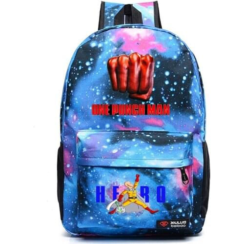 Anime One Punch-Man Canvas Backpack High Quality Teenger Packsack Schoolbag Casual Unisex Student Travel Laptop Bag
