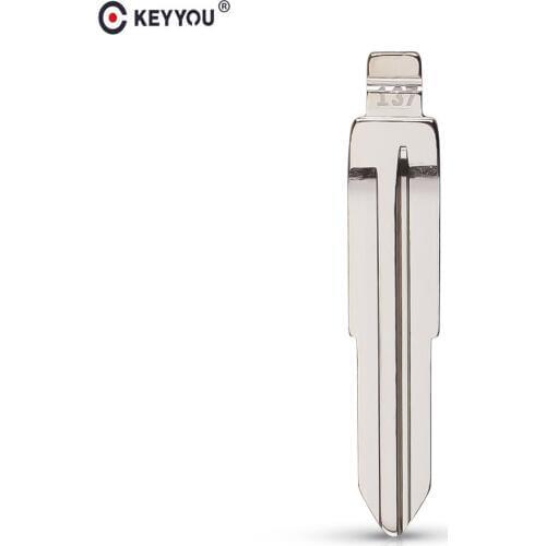 KEYYOU 1PCS 137# Metal Blank Uncut Flip KD Remote Key Blade For Ssangyong S170