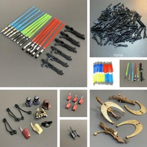 Lot Of Lightsaber Blaster Gun Weapons Jetpack Armor Helmets Accessory For 3.75'' Wars Figures Rare Colletcible