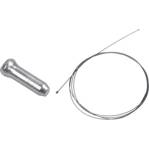 100 Pcs Bicycle Bike Shifter Brake Cable Tips Caps & 10 Pcs Shifter Shift Cable Bowden Bike Racer 190cm X 1.2mm Silver