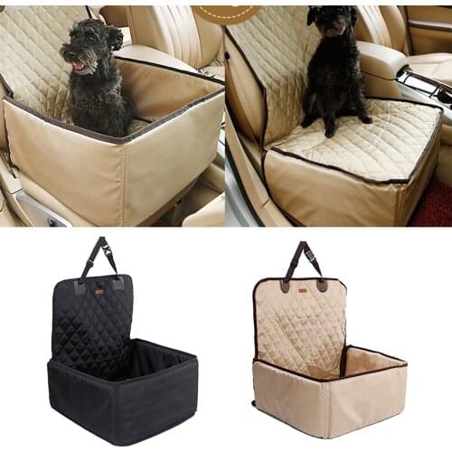Pet Car Front Seat Cover Protector for Cars 2 in 1 Carrier for Dogs Folding Cat Car Booster Seat Cover Anti-Slip Pet Car Carrier