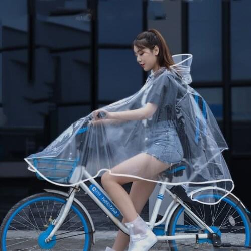 High Quality New Mens Womens Cycling Bicycle Bike Raincoat Rain Cape Poncho Hooded Windproof Rain Coat Mobility Scooter Cover