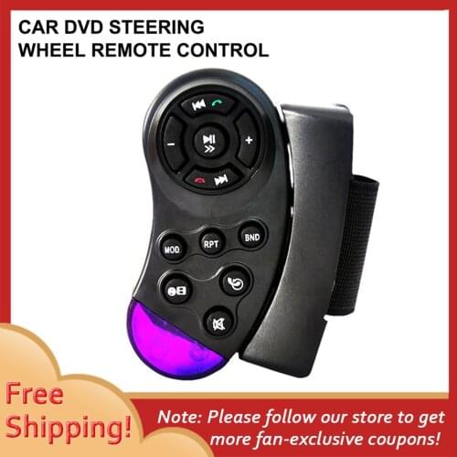 11-Key Universal Car Steering Wheel Remote Control Multimedia Player Wireless Control for Car Radio DVD VCD Battery Operated