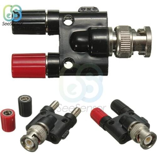 BNC Male to 4mm Dual Binding Posts Banana Plug Jack Female Coaxial Adapter Connector BNC Male Terminals