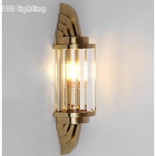Light Luxury Crystal LED Wall Lamp Plating Gold E14 Bulb High Quality Sconces 110-240V For Hotel Livingroom Bedside Restaurant