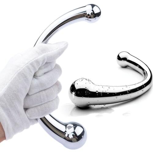 S/L Metal Anal Dildo Vaginal G Spot Prostate Massager Double Head Anal Beads Butt Plug Unisex SM Insert Sex Toys For Men Women