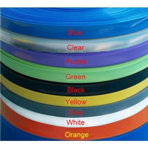 2M (AAA Battery Wrap) Wide 17MM / Diameter 10.8MM PVC 2:1 Heat Shrink Tubing Black/Red/Orange/Yellow/Green/Blue/White/Clear