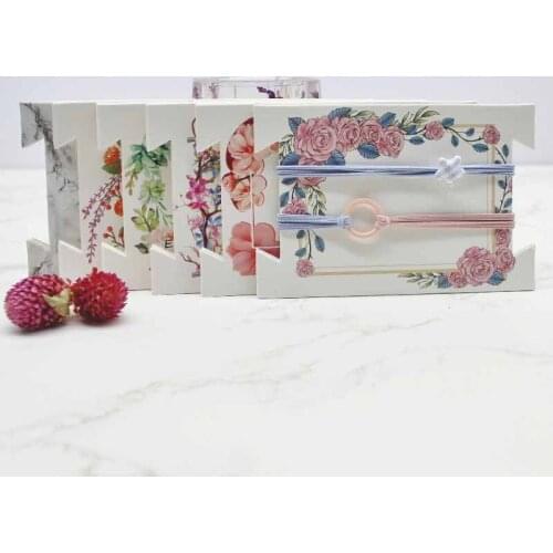 Ready Stock 50pcs Woman Hairpin Packaging Cards Jewelry Package Hair Clip Card Marbling /Flower Design Hairpin Card Tag