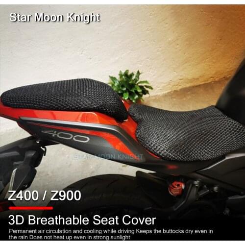 For Kawasaki Z900 Z400 Z 900 Z 400 Rear Seat Cool Cowl Cushion Pad Cover Net 3D Mesh Waterproof Protector Motorcycle Accessories