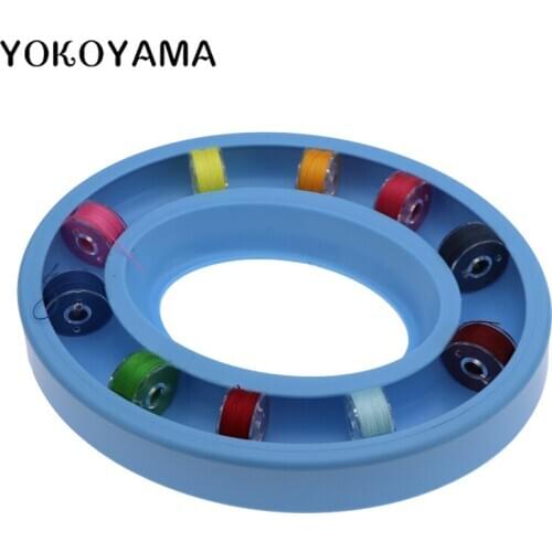 YOKOYAMA 1PCS Silicone Bobbins Storage Box Round Circle Storage Sewing Tool Sewing Bobbins Storage Tools 4 Colors Optional