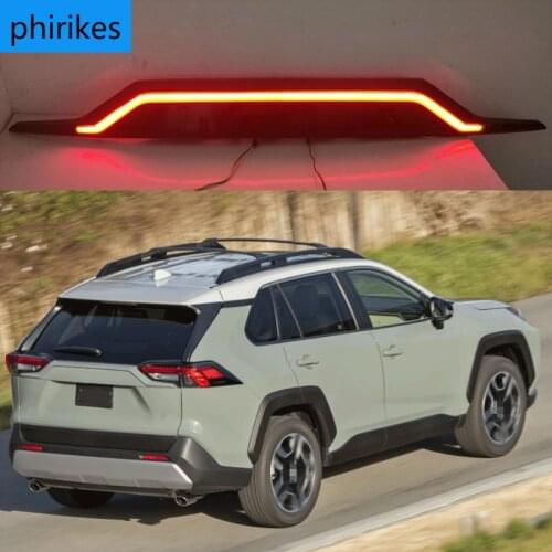 Rear Bumper Trunk Tail Light For Toyota RAV4 RAV 4 2019 2020 Car LED Rear Fog Lamp Brake Light Dynamic Turn Signal Reflector