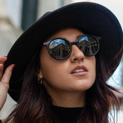 HKNA Vintage Round Sunglasses Women 2021 Luxury Brand Designer Shades for Women Sun Glasses Retro Round Gafas De Sol Mujer