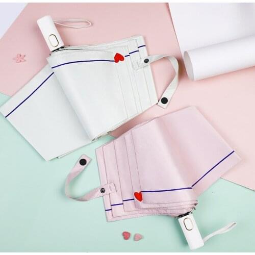 Black Coating Female Parasol Womens Automatic Umbrellas Anti UV Umbrella Rain Women Folding Umbrella Girls Paraguas Plegable