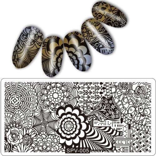 10pc/set Nail Art Stamp Nail Stamping Template Beautiful Blooming Flowers 3D DIY Nail Designs Manicure Image Plate Stencil