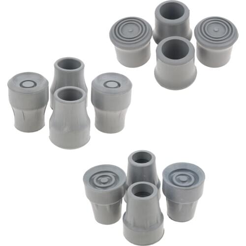 12Pcs Rubber Trekking Pole Cap Ferrules Non-slip Foot Cover