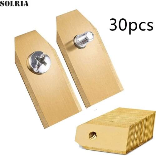 30pcs Lawn Robot Blade Steel Blades Sharp for Husqvama Lawn Mover Replacement Blade Safe Efficient Garden Tools