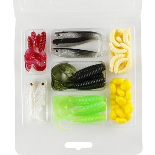 60pcs/set Bait Fishing Supplies Simulated Biology Luria Decoy Luya Bait Suit Fishing Tools Accessories