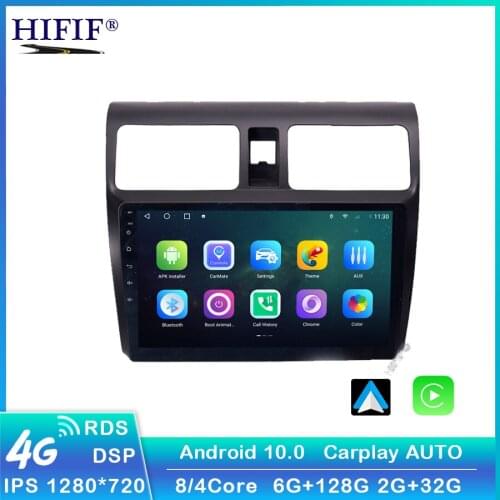 Car Stereo GPS Navigation Multimedia Player Carplay For 2005 2006 2007 2008 2009 2010 Suzuki Swift 10.1" Android 10 Head Unit