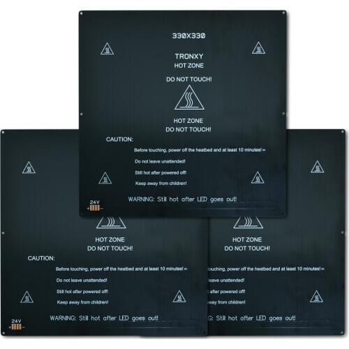 TRONXY 3D printer black heating bed 24V 220 * 220mm / 330 * 330mm printing standard aluminum alloy hot bed board