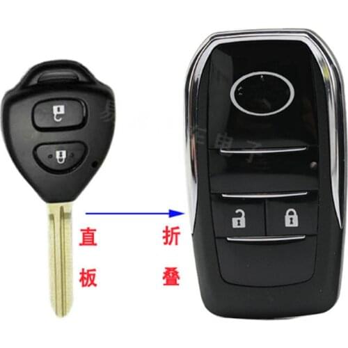DAKATU 2 Button Car Key Uncut Blade Modified Remote Key Fob Shell Case For JAC J3 J6 Tojoy RS A13 B15