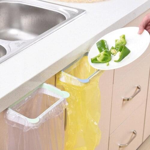 Sale Hot 1Pcs Creative Door-Back Trash Bag Bracket Hook-Type Multi-purpose Wipe Layout Rack Trash Bin Kitchen Rack Random Color