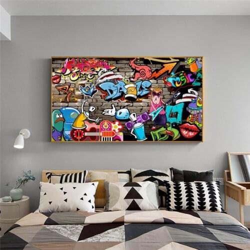 Graffiti Abstract Animal Large Size Posters Nordic Canvas Print Wall Art Painting Modern Picture for Living Room Decor No Frame