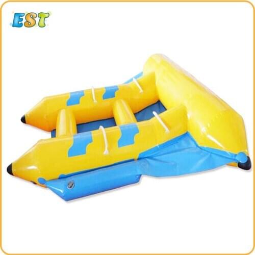 Water sports game toy inflatable banana boat / inflatable flying fish manta ray for water