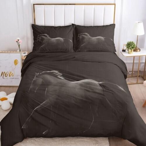 Duvet Cover Set 3D Bedding Sets Double Single Blanket Quilt Cover Animal horse Bedclothes Bed Linings EUR UK 2-3pcs/set