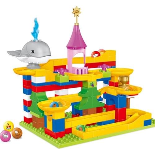 3 Kinds Diy Big Size Building Blocks Bricks Sets Happy Slide Compatible with Duploed Educational Toys Gifts for Children kids