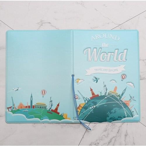 Creative Travel Passport Cover Wallet Bag Letter Men Women PU Leather ID Address Holder Portable Boarding Travel Accessories