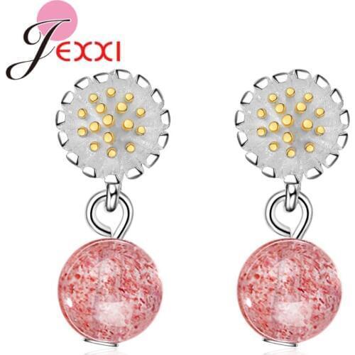 Hot Fashion Women Romantic Style Drop Earrings For Sale 925 Sterling Silver Wedding Engagement Anniversary Party Jewelry