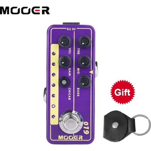 Mooer M019 UK Gold PLX Electric Guitar Effects Pedal High Gain Tap Tempo Bass Speaker Cabinet Simulation Stompbox Accessories