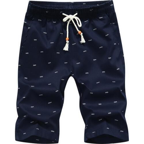 TJWLKJ Summer Mens Prints Casual Drawstring Breathable Straight Cargo Shorts Brand Plus Size5XL Men Short Knee Length